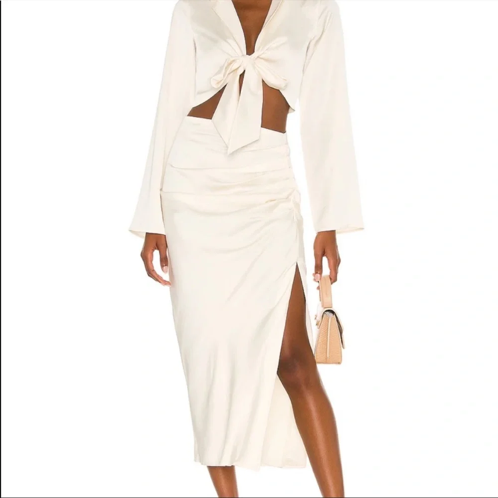 Revolve x Lovers + Friends Gianne matching co-ord set in ivory - Picture 1 of 7